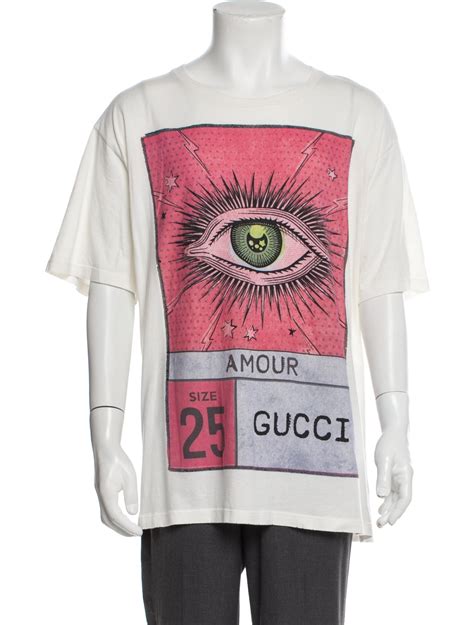 gucci amour eye print t shirt|gucci t-shirts ivory.